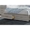Homeroots Natural and Light Gray Distressed Wood And Upholstery Queen Bed Frame With Drawers 634108 - alternate 4
