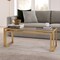 Homeroots Set of Two Gold Glass And Steel Sled Nested Coffee Tables 520920 - alternate 5