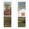 Homeroots Set Of Two Country Barns 1 White Framed Print Wall Art, 2PK 406631 - alternate 1