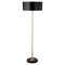 Homeroots 62" Black Two Light Traditional Shaped Floor Lamp With Black Drum Shade 523493 - alternate 1