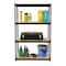 Space Solutions 1000 Riveted Steel Shelving 4-Shelf Unit, 12D x 30W x 48H, Black 22540 - alternate 7