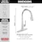Delta Emmeline Single Handle Pull-Down Kitchen Faucet 9182-PR-DST - alternate 2