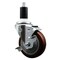 Service Caster 4'' SS Maroon Poly Swivel 1-3/8'' Expanding Stem Caster with Brake SCC-SSEX20S414-PPUB-MRN-TLB-138 - alternate 1