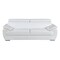 Homeroots 86" White Leather Sofa With Silver Legs 329523 - alternate 1