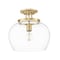 Z-Lite Joliet Burnished Brass 1 Light Semi Flush Mount 473SF13-BBR - alternate 3