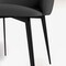 Leisuremod Sonnet Modern Dining Chair in Charcoal Fabric and Iron Legs SC51CH - alternate 3