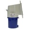 Walther-Werke Pin and Sleeve Inlet, 60A, 3Ã¸ 250 or 230, 3 Phase, 3 Pole, NEMA Not Rated 661409 - alternate 2