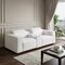 Homeroots 93in White and Brown Leather Power Reclining Loveseat With Storage 720543 - alternate 4