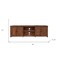 Homeroots 93" Brown Solid Wood Cabinet Enclosed Storage Distressed TV Stand 528757 - alternate 4