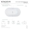 Kingston Brass 53" Acrylic Oval Double Ended Freestanding Tub with Drain, Glossy White VTDE533023 - alternate 3