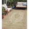 Homeroots 5' X 8' Ivory And Beige Medallion Washable Indoor Outdoor Area Rug 616467 - alternate 1