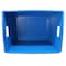 Flipside Corrugated Postal Storage Tote, 18-1/4 in L x 13-1/4 in W x 11-3/5 in H, Blue, Plastic, 4 PK 40162 - alternate 2