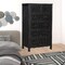 Homeroots 35" Black Solid Wood Six Drawer Chest 521240 - alternate 6