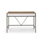 Homeroots 43" Natural and Bronze Writing Desk With Two Drawers 543782 - alternate 3