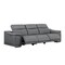 Homeroots 107" Dark Gray Top Grain Leather Reclining USB Sofa 643714 - alternate 3