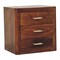Homeroots 18" Brown Solid Wood Three Drawer Nightstand 653831 - alternate 3
