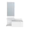 Homeroots 36" White Wood Wall Mounted Accent Cabinet With Drawer And Mirror 571402 - alternate 7