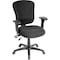 Lorell Task Chair, 18.10" to 21.70", Adjustable Arms, Black LLR66128 - alternate 1