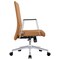 Leisuremod Aleen Office Chair in Upholstered Leather and Iron Frame with Swivel and Tilt, Acorn Brown AO19LBRL - alternate 4