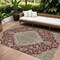 Homeroots 10' X 14' Red Beige And Brown Oriental Washable Indoor Outdoor Area Rug 605252 - alternate 1