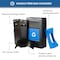 Commercial Zone Products Avante Series 30 Gallon Shallow Black Recycling Container w/ Canopy 7873S304A - alternate 2