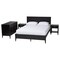 Baxton Studio Primrose Mid-Century Black Fluted Wood Queen Size 4-Piece Bedroom Set 249-13816-13830-13822-ZORO - alternate 1