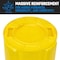 Magnum Tool 55 Gallon Trash Can, High-Vis Yellow, Construction Grade, Heavy Duty Plastic (1 Pack) CMTC-C000-55Y01 - alternate 3