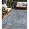 Homeroots 5' X 8' Blue And Gray Abstract Washable Indoor Outdoor Area Rug 615501 - alternate 1