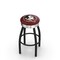 Holland Bar Stool Co 30" Blk Wrinkle Florida State Head Swivel Bar Stool, Chrome Ring L8B3C30FSU-HD - alternate 1