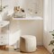 Simple Deluxe Saucer Chair, Round Foldable Reading Chairs, x-Large Size Cozy Papasan Chair, Comfy Furry Padded Mo 3A88TDESKCXZ01WHT - alternate 3