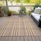 Homeroots 9' X 12' Brown Beige And Beige Plaid Washable Indoor Outdoor Area Rug 601504 - alternate 4