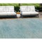 Homeroots 8' X 10' Aqua Teal Blue And Gray Abstract Washable Indoor Outdoor Area Rug 587197 - alternate 1