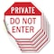 Signmission Private Do Not Enter, 4 inch X 4 inch, Vinyl Decal, 5PK OC-D-5PACK-4-137 - alternate 1