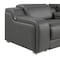 Homeroots 169" Dark Gray Italian Leather Reclining USB Sofa 632878 - alternate 4