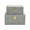 Homeroots Canter Isle Gray Linen Box Set 489365 - alternate 1