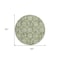 Homeroots 8' Green Gray And Ivory Round Floral Washable Indoor Outdoor Area Rug 595945 - alternate 3
