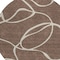 Homeroots 8' Brown And Beige Round Abstract Washable Indoor Outdoor Area Rug 597465 - alternate 5