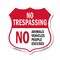 Signmission No Trespassing Shield Sign No Animals Ve, 12 Inch X 12 Inch, Plastic Sign SHI-P-12-413 - alternate 1