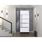 Vdomdoors Steel Door Deux 1105 Gray Graphite Sidelight Exterior Window Stainless Inserts Single Modern Painte DEUX1105EXD-GRE-W36+12xH80-LH-O - alternate 8