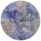 Homeroots 8' Navy Blue And Beige Round Abstract Washable Indoor Outdoor Area Rug 581757 - alternate 4