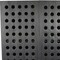 Homeroots 48in Dark Gray Solid Wood and Metal Holey Two Door Accent Chest 489028 - alternate 4