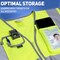 Neiko Medium Ultra Reflective Vest with Stripes & Zipper for Men and Women, Neon Yellow 53993A - alternate 5