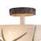 Vaxcel Lodge 12-in W Cream Rustic Antler Bowl Semi Flush Mount Ceiling Light Cream Glass CF33012NS - alternate 3