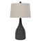 Homeroots 29" Black Ceramic Round Table Lamp With Beige Empire Shade 524746 - alternate 1