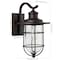 Jonathan Y Westfield 10.5" 1-Light Iron/Seeded Glass Rustic Industrial Cage LED Outdoor Sconce, Oil Rubbed Bronz JYL7604A - alternate 7