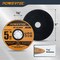 Powertec 5in Cut Off Wheels 25PK, 1/16in Thick with 7/8in Arbor, for Angle Grinder - 60 Grit, 25PK 14020 - alternate 4
