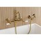 Kingston Brass Two-Handle Wall Mount Bridge Kitchen Faucet with Brass Sprayer, Polished Brass KS2442PLBS - alternate 3