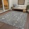Homeroots 3' X 5' Charcoal Ivory And Green Oriental Washable Indoor Outdoor Area Rug 598028 - alternate 5