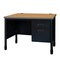 Regency Mesa Steel Single Pedestal Teacher's Office Desk 48in x 30in - Medium Oak Top, Black Base 66348SPMOBK - alternate 1
