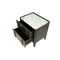 Homeroots Mid Century Dark Brown and White Faux Marble with Two Drawers 473037 - alternate 3